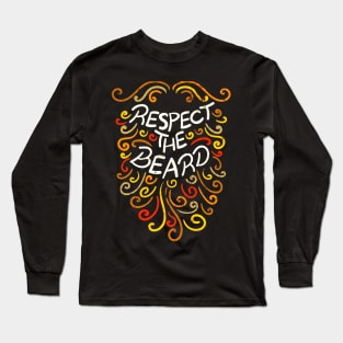 Respect The Beard Curly Ginger Vintage Graphic T-Shirt Long Sleeve T-Shirt